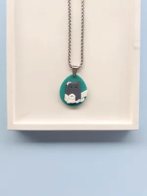 CATZ fekete játszó cicás nyaklánc