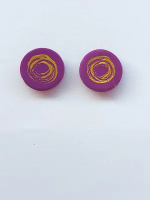 DOTS lila arany bedugós fülbevaló