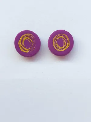 DOTS lila arany bedugós fülbevaló