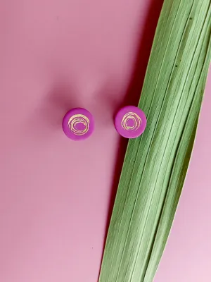 DOTS lila arany bedugós fülbevaló