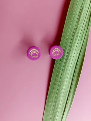 DOTS lila arany bedugós fülbevaló