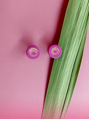 DOTS lila arany bedugós fülbevaló