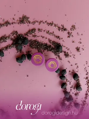 DOTS lila arany bedugós fülbevaló