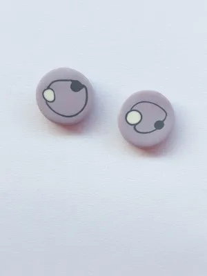 DOTS világoslila bedugós fülbevaló