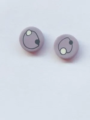 DOTS világoslila bedugós fülbevaló