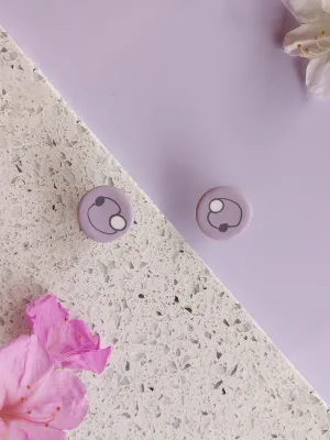 DOTS világoslila bedugós fülbevaló