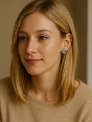 DOTS világoslila bedugós fülbevaló