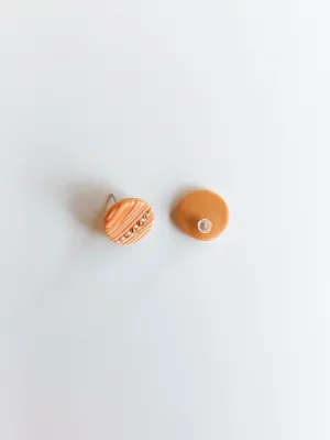 DOTS narancs csíkos bedugós fülbevaló