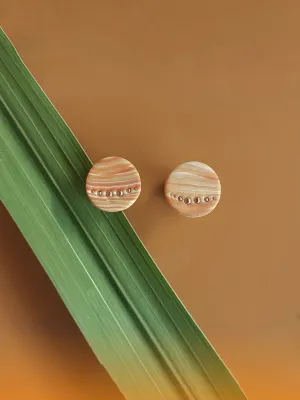 DOTS narancs csíkos bedugós fülbevaló