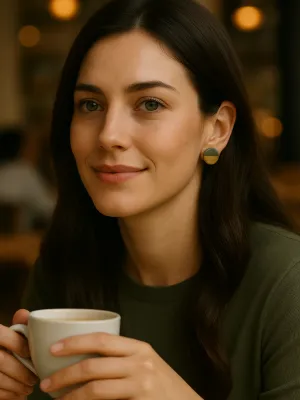 DOTS szürke arany bedugós fülbevaló