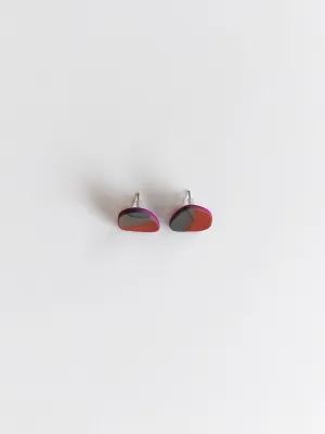 DOTS bronz és szürke bedugós fülbevaló