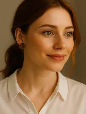 DOTS bronz és szürke bedugós fülbevaló