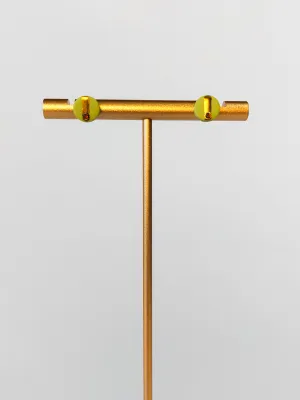 DOTS zöld virágos bedugós fülbevaló