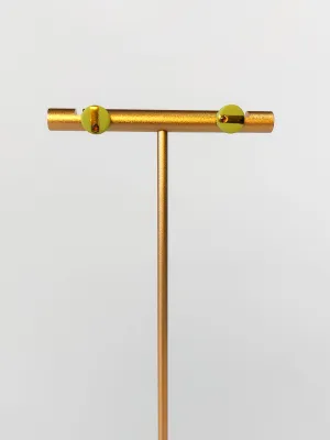 DOTS zöld virágos bedugós fülbevaló