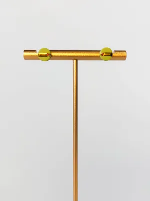 DOTS zöld virágos bedugós fülbevaló