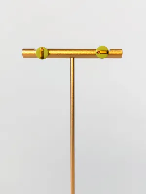 DOTS zöld virágos bedugós fülbevaló