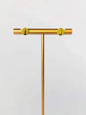 DOTS zöld virágos bedugós fülbevaló