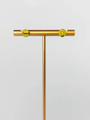 DOTS zöld virágos bedugós fülbevaló