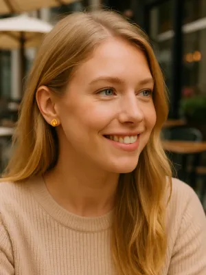 DOTS világoskék bedugós fülbevaló