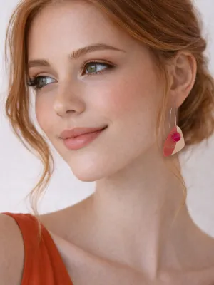 OCELLE piros-narancs fülbevaló