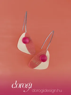 OCELLE piros-narancs fülbevaló