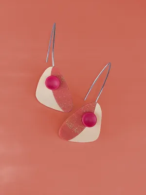 OCELLE piros-narancs fülbevaló