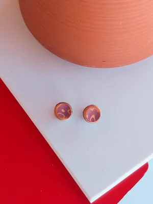 STRATA bordó sárga bedugós fülbevaló