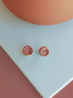 STRATA bordó sárga bedugós fülbevaló