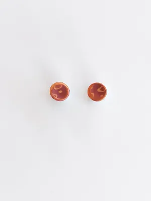 STRATA bordó sárga bedugós fülbevaló