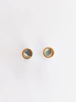 STRATA szürke arany szélű bedugós fülbevaló