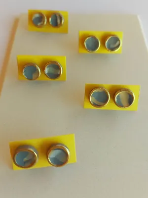 STRATA szürke arany szélű bedugós fülbevaló