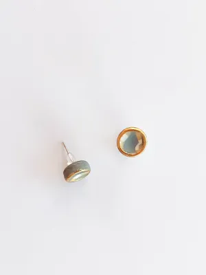 STRATA szürke arany szélű bedugós fülbevaló