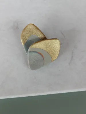 URBAN ECHO arany aszimetrikus bedugós fülbevaló