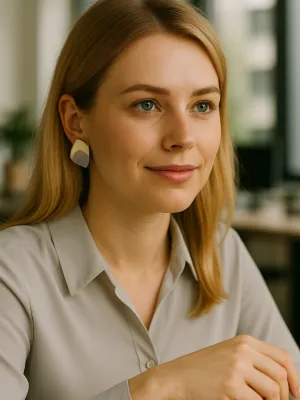 URBAN ECHO arany aszimetrikus bedugós fülbevaló