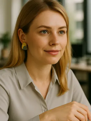 URBAN ECHO arany aszimetrikus bedugós fülbevaló