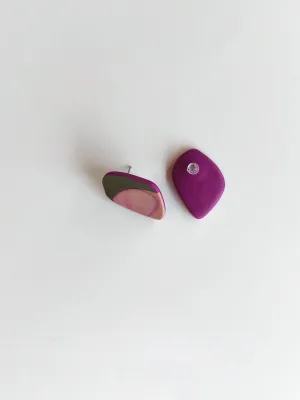 URBAN ECHO lila konvex bedugós fülbevaló