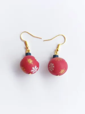 XMAS piros karácsonyi gömb