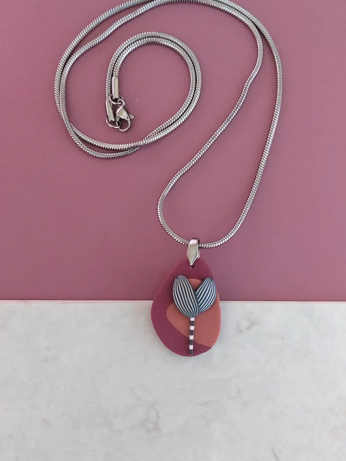 PIXIE bordó nyaklánc