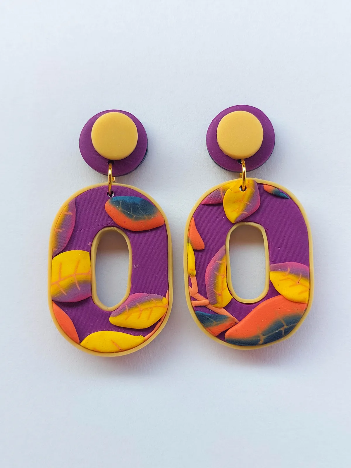 SWITCH 2 oldalas magenta és art deco fülbevaló