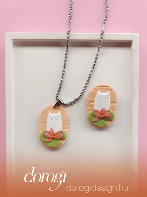 CATZ fehér cicás nyaklánc