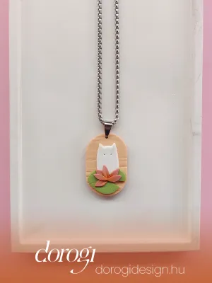 CATZ fehér cicás nyaklánc