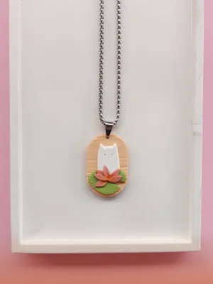 CATZ fehér cicás nyaklánc