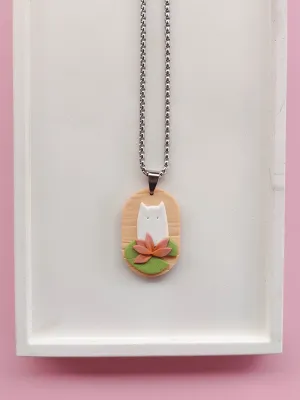 CATZ fehér cicás nyaklánc