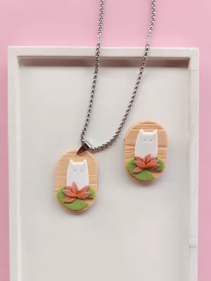 CATZ fehér cicás kitűző