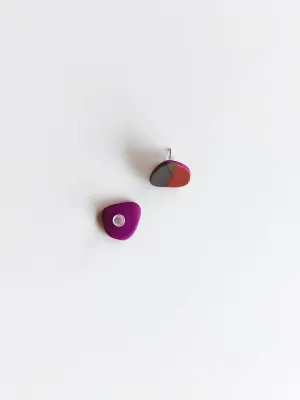 DOTS bronz és szürke bedugós fülbevaló