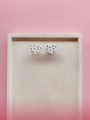 DOTS  valentin fehér bedugós szív fülbevaló