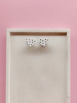 DOTS  valentin fehér bedugós szív fülbevaló