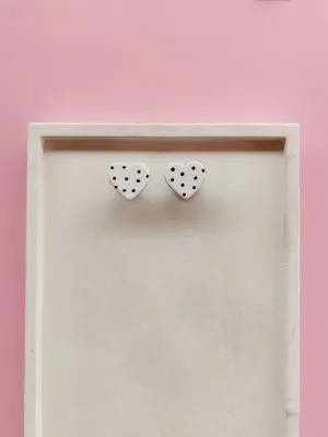 DOTS  valentin fehér bedugós szív fülbevaló