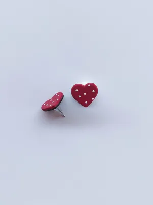 DOTS  valentin bordó bedugós szív fülbevaló