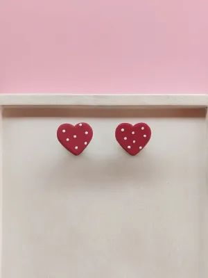 DOTS  valentin bordó bedugós szív fülbevaló